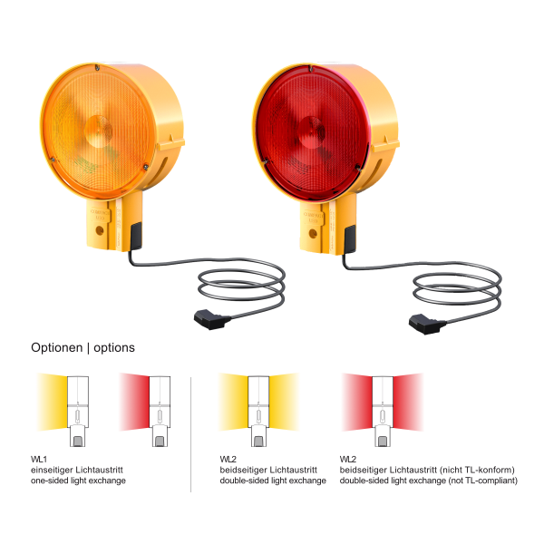 TL- Warnleuchte „Compact LED“ mit Batteriekabel